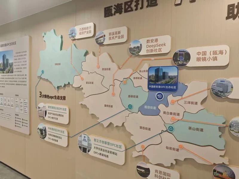 瓯海 OPC 生态社区展墙